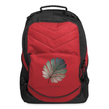 Minimalist Botanical Leaf Illustration - Computer Backpack - red - Front