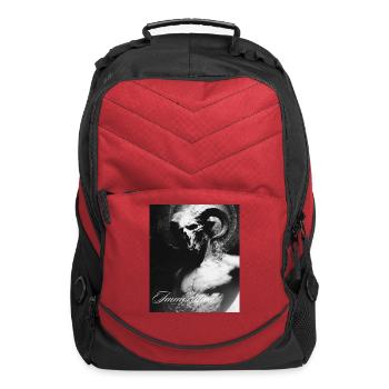 Immortified Demonic Horn Skull - Computer Backpack - red - Front