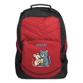 Cat and mouse - Computer Backpack - red - Front