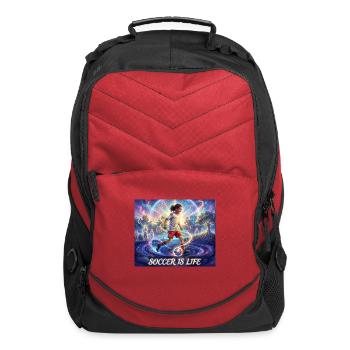 Soccer is Life Mystical Art Print - Computer Backpack - red - Front