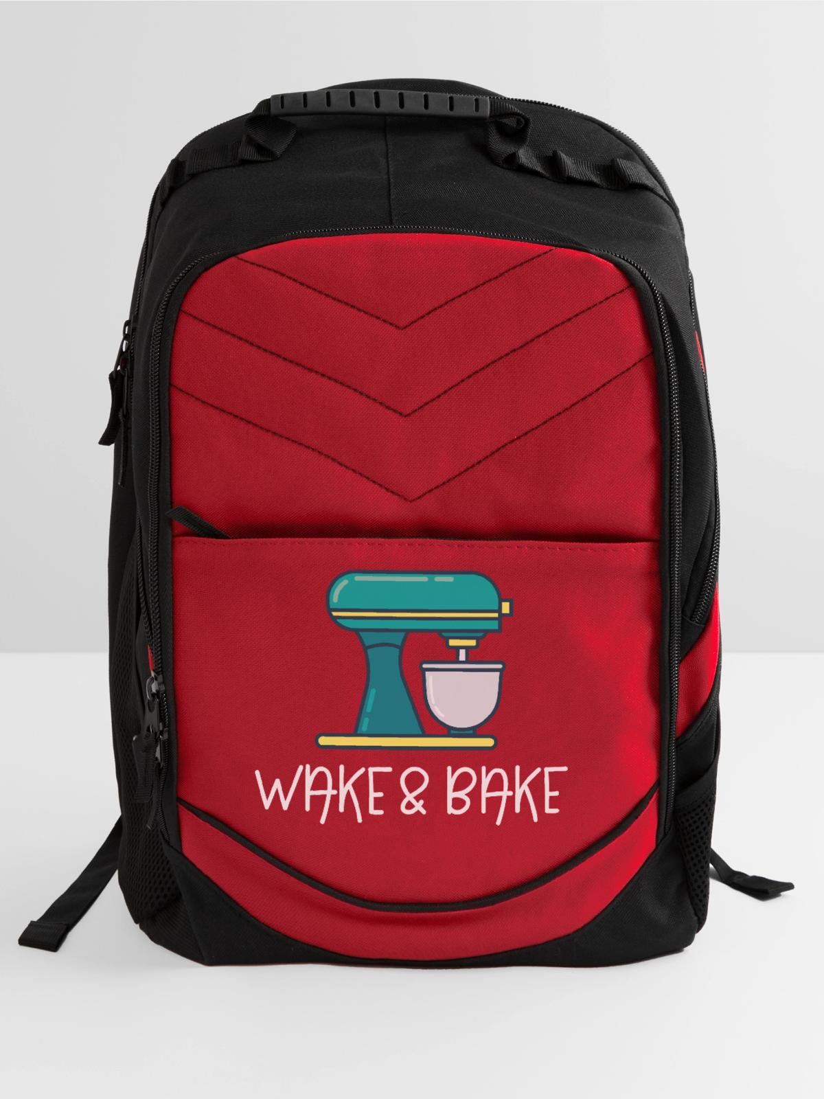 Wake And Bake - Computer Backpack - red - Front
