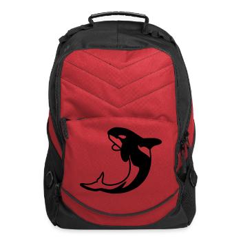 Orca Save the Whales Ocean Animal - Computer Backpack - red - Front