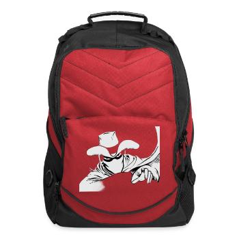 Shadowed Cowboy Outlaw - Computer Backpack - red - Front