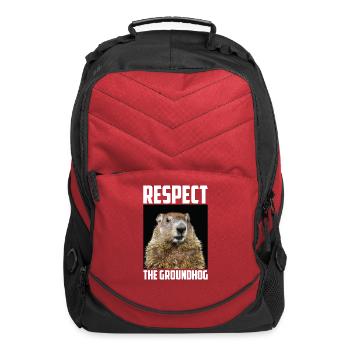 Respect The Groundhog Woodchuck Photo Ground-Hog - Computer Backpack - red - Front