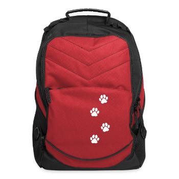 Paw Pawprint Dog Cat Lover - Computer Backpack - red - Front