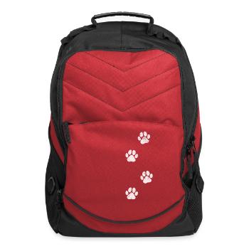 Paw Pawprint Dog Cat Lover - Computer Backpack - red - Front
