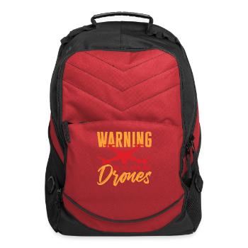 Drone Pilot Warning Talking About Drones Quadrocop - Computer Backpack - red - Front