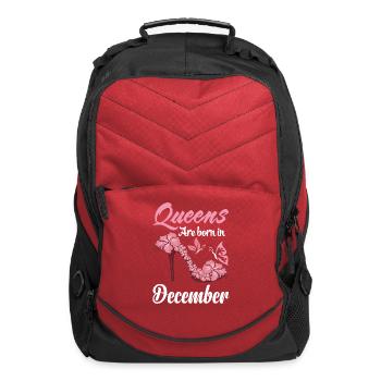 Queens Are Born In December - Computer Backpack - red - Front