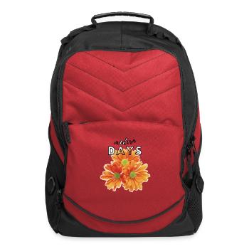modern nice optimistic days - Computer Backpack - red - Front