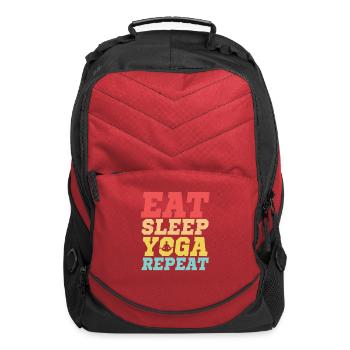 Eat Sleep Yoga Repeat Intructor Teacher - Computer Backpack - red - Front