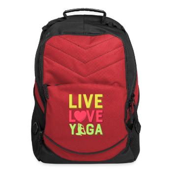 Live Love Yoga Class Teacher Instructor - Computer Backpack - red - Front