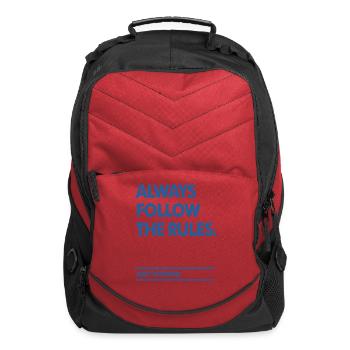 Follow the Rules - Computer Backpack - red - Front