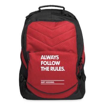 Follow the Rules - Computer Backpack - red - Front