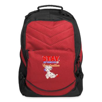 Always optimistic dog design. - Computer Backpack - red - Front
