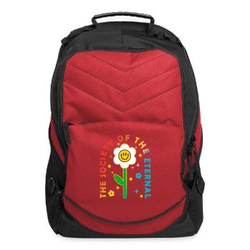 The Society Of The Eternal Optimists Quote - Computer Backpack - red - Front