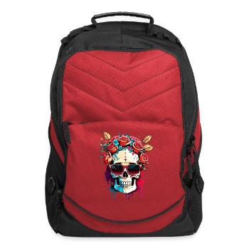 Elegance, Skull N Roses - Computer Backpack - red - Front