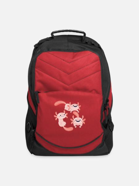 Save The Axolotls Cute Axolotls Lover - Computer Backpack - red