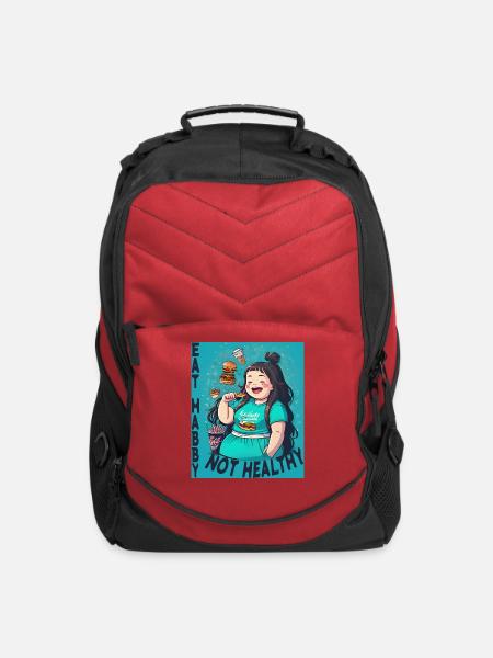eat happy not healthy - Computer Backpack - red