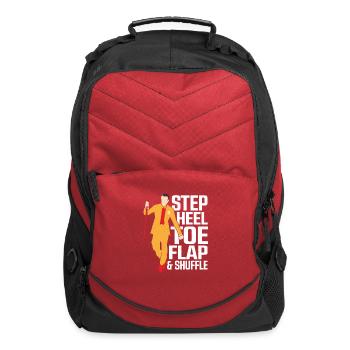 Step, Heel, Toe, Flap & Shuffle Tap Dance Tap Danc - Computer Backpack - red - Front