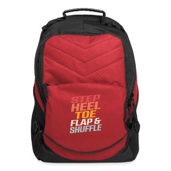 Step, Heel, Toe, Flap & Shuffle Tap Dancer Tap Dan - Computer Backpack - red - Front