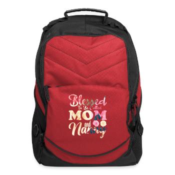 Blessed To Be Called Mom And Nanny - Computer Backpack - red - Front