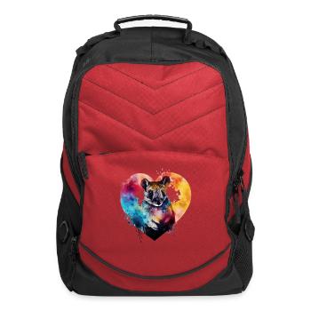 tie dye animal love mouse - Computer Backpack - red - Front