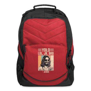 Christians Funny Religious Meme Cool Jesus - Computer Backpack - red - Front