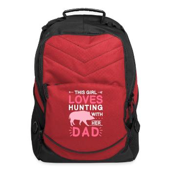 Girl Wild Hog Hunter - Computer Backpack - red - Front