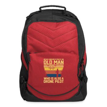 Never Underestimate An Old Man RC Flight Drone ot - Computer Backpack - red - Front