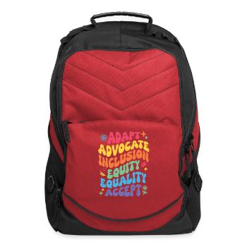Advocate for Inclusion – Vibrant Message - Computer Backpack - red - Front