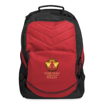 Inner Peace Comes with Pollen Meditating Bee Spiri - Computer Backpack - red - Front