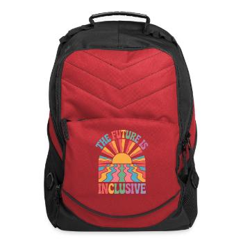 The Future Is Inclusive LGBTQ Rainbow Pride Retro - Computer Backpack - red - Front