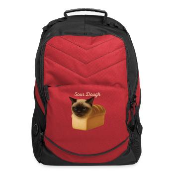 Funny Pure Bread Siamese Cat Freshly Baked Sour Do - Computer Backpack - red - Front