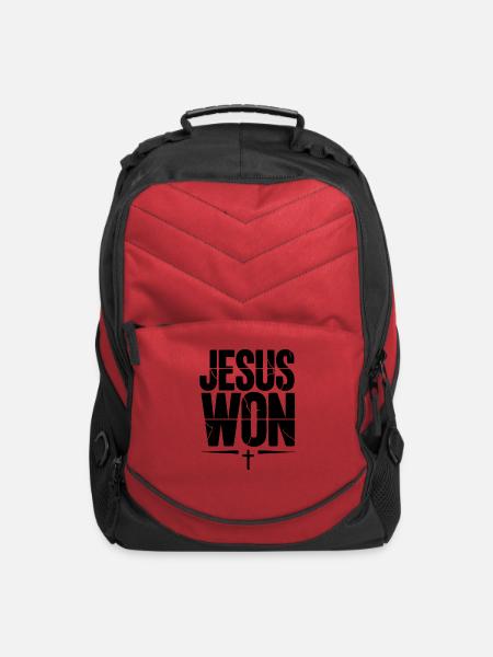 Jesus Won - Computer Backpack - red