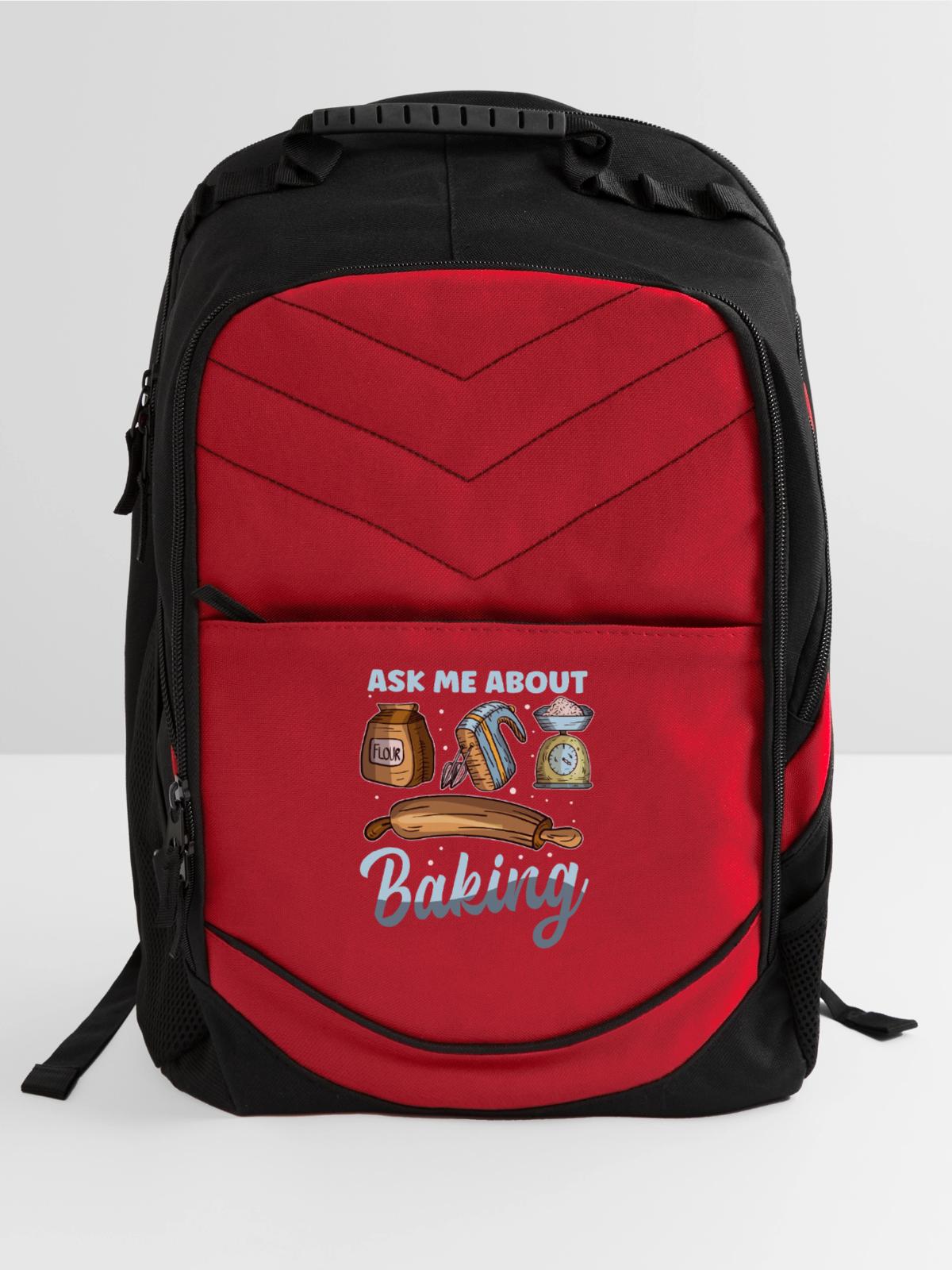 Bake Bakers Ask About Baking - Computer Backpack - red - Front
