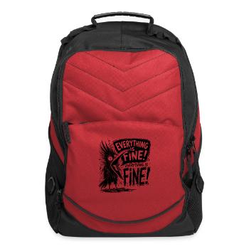 Funny Crow in Fire - Computer Backpack - red - Front