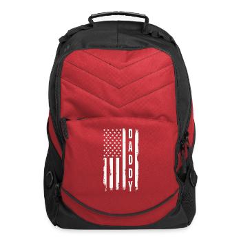 Daddy US Flag Patriotic Father America - Computer Backpack - red - Front