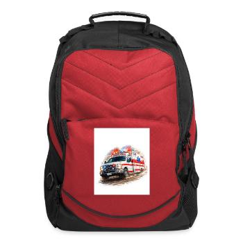 Paramedic Life Saver – Emergency Ambulance Hero - Computer Backpack - red - Front