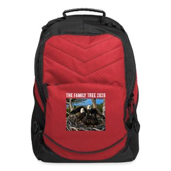 Jackie Eagle Family Tree Big Bear Bald Eagle - Computer Backpack - red - Front