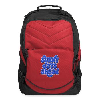 Sunny Days Ahead Bubble Typography - Computer Backpack - red - Front