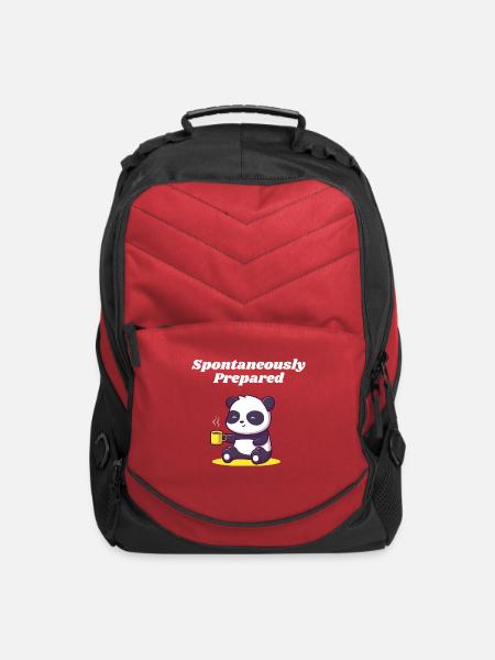 Spontaneously Prepared Smart Introvert Intelligent - Computer Backpack - red