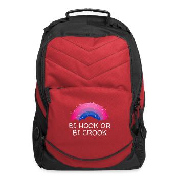 Bi Hook or Bi Crook Bisexual LGBTQ Bi Pride LGBT F - Computer Backpack - red - Front