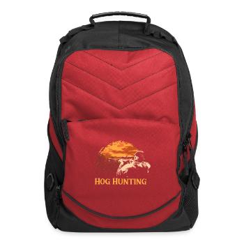 Hog Hunting Wild Pig Trapping Hog Boar Trapper Wil - Computer Backpack - red - Front