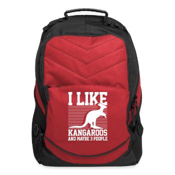 Kangaroo Australian Introvert - Computer Backpack - red - Front
