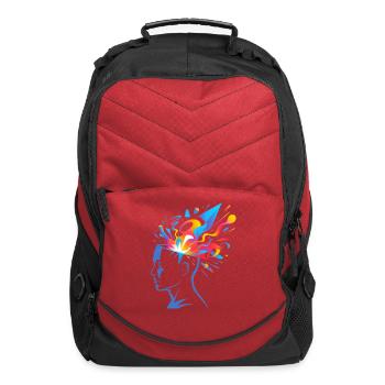Vibrant Brainstorm Burst - Computer Backpack - red - Front