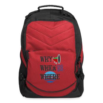 why, when, where - Computer Backpack - red - Front