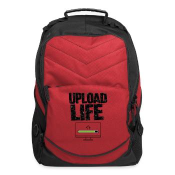 Glitch Neon Loading - Computer Backpack - red - Front
