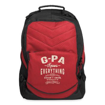 G Pa Knows Everything Funny Grandpas - Computer Backpack - red - Front