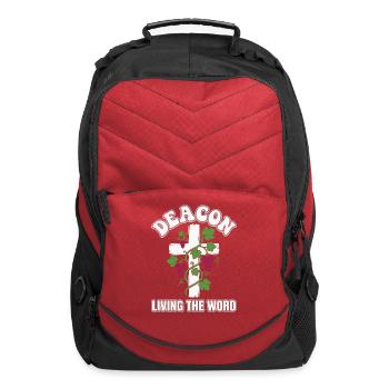 Church Religious Deacon Cross Christian - Computer Backpack - red - Front