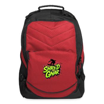 Shred The Gnar Neon Splash - Computer Backpack - red - Front